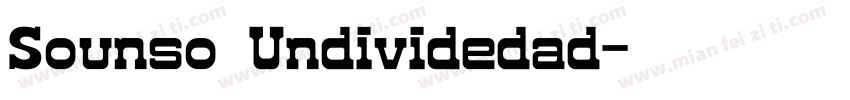 Sounso Undividedad字体转换